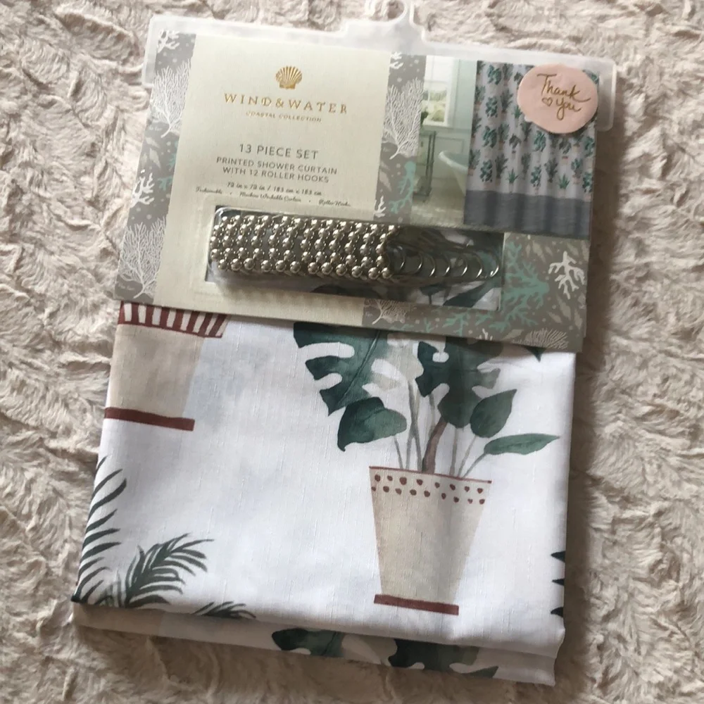 PLANT Design 13pc Shower Curtain Set